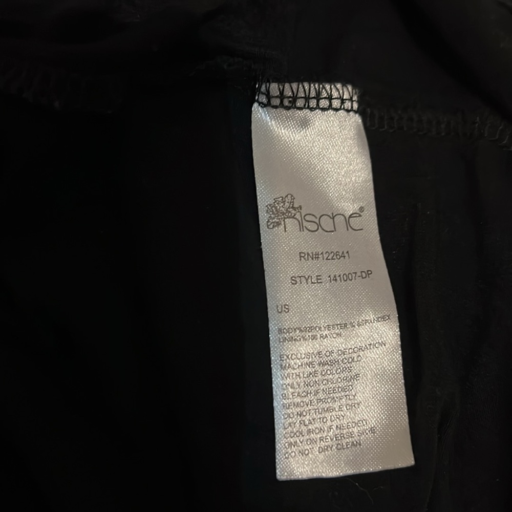 KISCHE black sheer lined polka dot tank top / size 2X - Picture 6 of 7